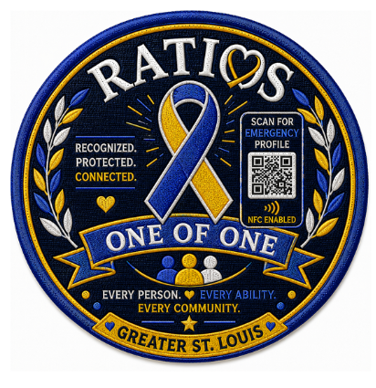 Blue and gold RATIOS LifePatch