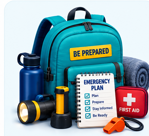 Emergency preparedness backpack and supplies